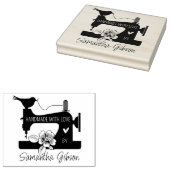 Maßgeschneiderte Handarbeit mit Liebe, Nähgeschäft Gummistempel (Stempel)