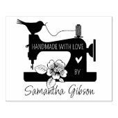 Maßgeschneiderte Handarbeit mit Liebe, Nähgeschäft Gummistempel (Prägung)