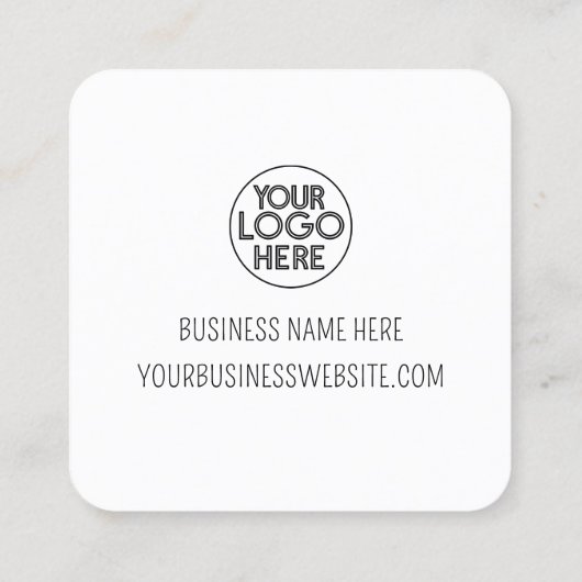 Maßgeschneiderte Handarbeit mit Liebe Vielen Dank Quadratische Visitenkarte (Rückseite)