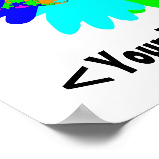 Maßgeschneiderte Hände und Puzzleteile Poster (Ecke)