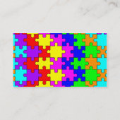 Maßgeschneiderte Hände und Puzzleteile Visitenkarte (Rückseite)