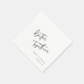 Maßgeschneiderte handgeschriebene Hochzeit besser Serviette (Ecke)