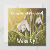 Maßgeschneiderte Handgezeichnete Snowdrop Blüte Karte (Vorderseite)