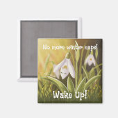 Maßgeschneiderte Handgezeichnete Snowdrop Blüte Magnet (Vorderseite/Rückseite)