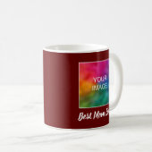 Maßgeschneiderte Handskriptbeste Mama je dunkelrot Kaffeetasse (VorderseiteRechts)