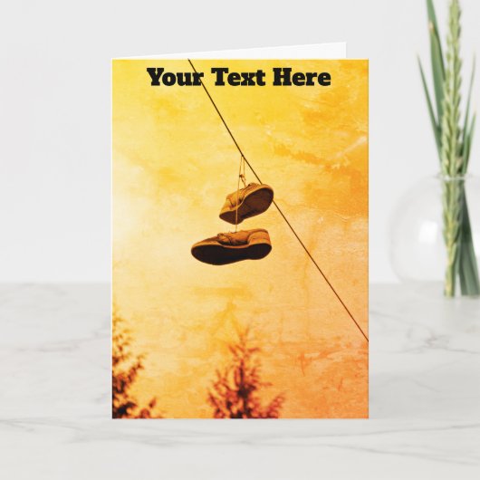 Maßgeschneiderte Hängeschuhe Karte (Vorderseite)