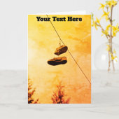 Maßgeschneiderte Hängeschuhe Karte (Gelbe Blume)