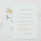 Maßgeschneiderte Hanukka Einladung (Vorne/Hinten)