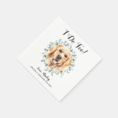 Maßgeschneiderte Hausehe Ich tue zu Golden Retriev Serviette (Ecke)