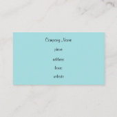 Maßgeschneiderte, hellblaue und schwarze Visitenka Visitenkarte (Rückseite)