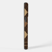 Maßgeschneiderte helldunkelbraune Raute iPhone Hülle (Rechte Seite)