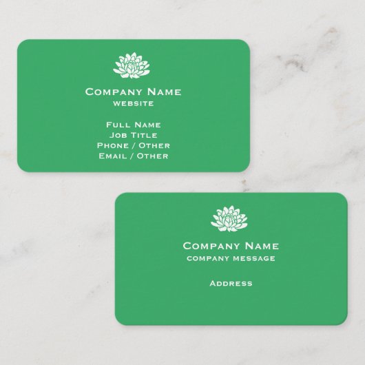 Maßgeschneiderte, helle grüne Visitenkarte (Vorne/Hinten)