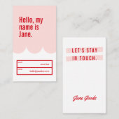 Maßgeschneiderte, helle und fette Visitenkarte (Vorne/Hinten)