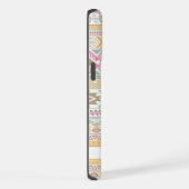 Maßgeschneiderte hellgelbe, rosa blaue Azteken iPhone Hülle (Rechte Seite)