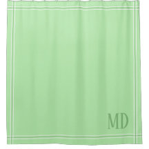 Maßgeschneiderte hellgrüne und weiße Streifen-Init