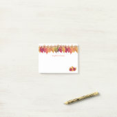 Maßgeschneiderte Herbst Saisonleaf Border Firefref Post-it Klebezettel (Auf Schreibtisch)