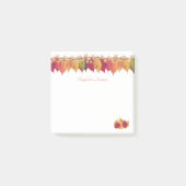 Maßgeschneiderte Herbst Saisonleaf Border Firefref Post-it Klebezettel (Vorderseite)
