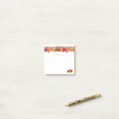 Maßgeschneiderte Herbst Saisonleaf Border Firefref Post-it Klebezettel (Auf Schreibtisch)