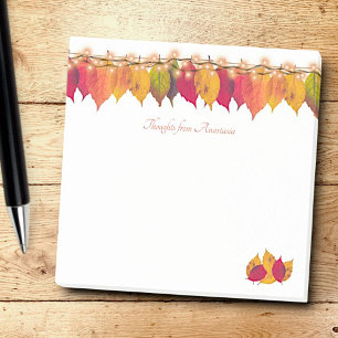 Maßgeschneiderte Herbst Saisonleaf Border Firefref Post-it Klebezettel