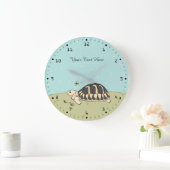 Maßgeschneiderte Hermann-Tortoise-Uhr Große Wanduhr (Zuhause)