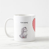 Maßgeschneiderte Herz Bunny Fox Couple Tasse (Links)