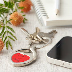 Maßgeschneiderte Herz-Keychain - Geschenke - Liebe Schlüsselanhänger