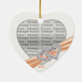 Maßgeschneiderte Herz-Mandarine Keramikornament (Hinten)