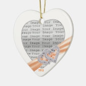 Maßgeschneiderte Herz-Mandarine Keramikornament (Links)