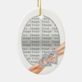 Maßgeschneiderte Herz-Mandarine Keramikornament (Hinten)