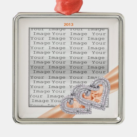 Maßgeschneiderte Herz-Mandarine Ornament Aus Metall (Vorne)