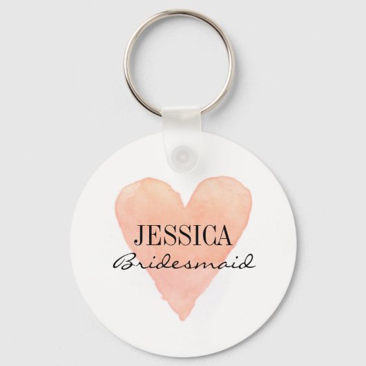 Maßgeschneiderte Herz Schlüsselanhänger für Korall (Vorderseite)