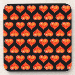Maßgeschneiderte Herzen am Feuer Untersetzer