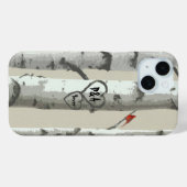 Maßgeschneiderte Herzen auf dem Walentiner Birkenb Case-Mate iPhone Hülle (Rückseite (Horizontal))