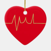 Maßgeschneiderte Herztransplantation Keramik Ornament (Hinten)