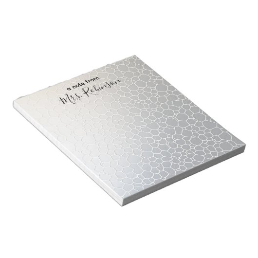 Maßgeschneiderte Hexagon-Gradient-Lehrerin Notizblock (angewinkelt)