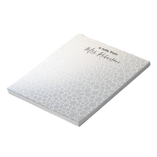 Maßgeschneiderte Hexagon-Gradient-Lehrerin Notizblock (Rotiert)