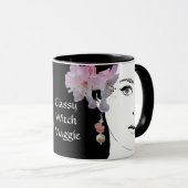 Maßgeschneiderte Hexenmarke Halloween boho Tasse (VorderseiteRechts)