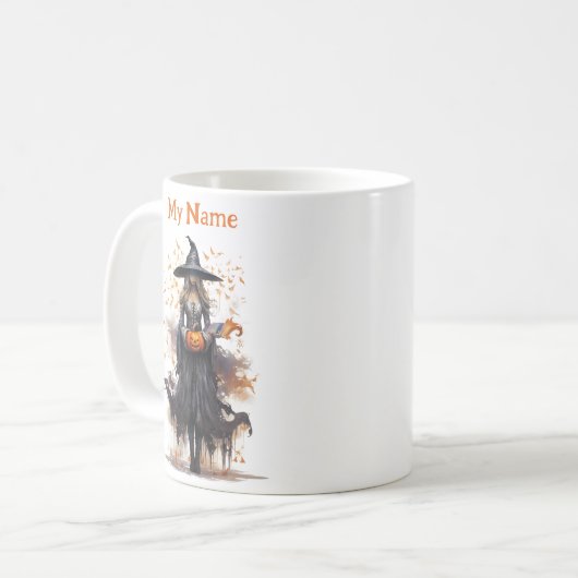 Maßgeschneiderte Hexerei: Halloween-Cup Kaffeetasse (Vorderseite Links)