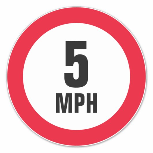 Maßgeschneiderte High Speed Limit Vinyl Aufkleber  (Vorderseite)