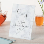 Maßgeschneiderte Hochzeit aus weißem Marmor Sockelschild (In Situ)