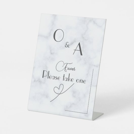 Maßgeschneiderte Hochzeit aus weißem Marmor Sockelschild (Vorderseite)