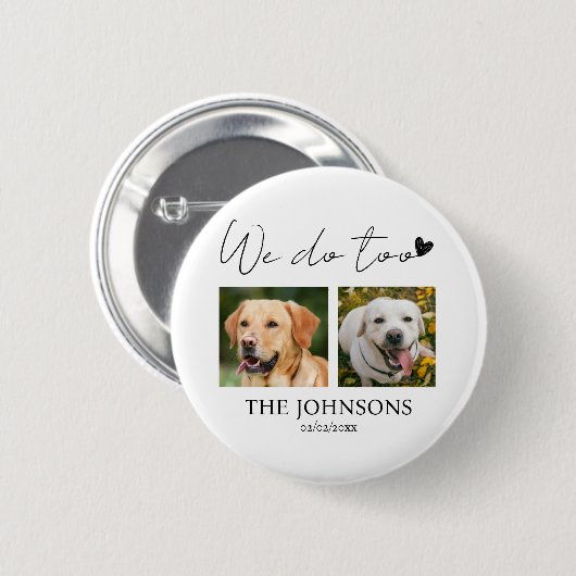 Maßgeschneiderte Hochzeit Button (Vorne & Hinten)