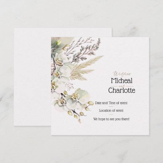 Maßgeschneiderte Hochzeit Einladung (Vorne/Hinten)