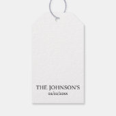 Maßgeschneiderte Hochzeit Geschenkanhänger (Rückseite)