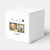 Maßgeschneiderte Hochzeit Geschenkschachtel (Rückseite)