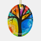 Maßgeschneiderte Hochzeit oder Verlobung Regenboge Keramik Ornament (Rechts)
