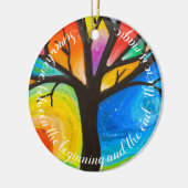 Maßgeschneiderte Hochzeit oder Verlobung Regenboge Keramik Ornament (Links)
