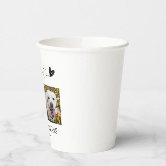 Maßgeschneiderte Hochzeit Pappbecher (Links)