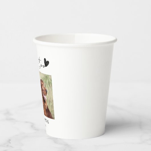 Maßgeschneiderte Hochzeit Pappbecher (Links)