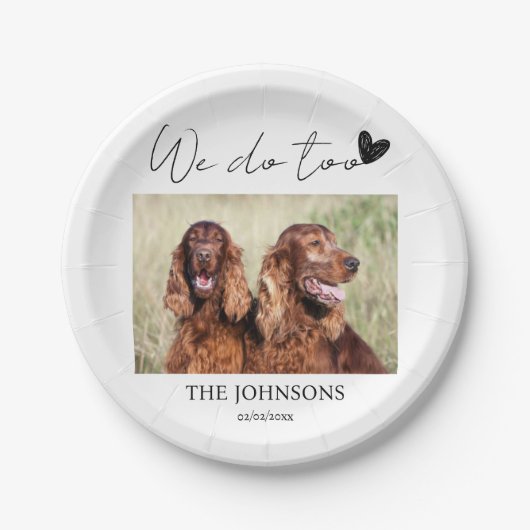 Maßgeschneiderte Hochzeit Pappteller (Vorderseite)